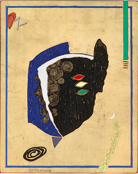 Plerinage 11, autoportrait au triple regard du Renard, 2018