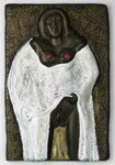 femme - bronze voile blanc